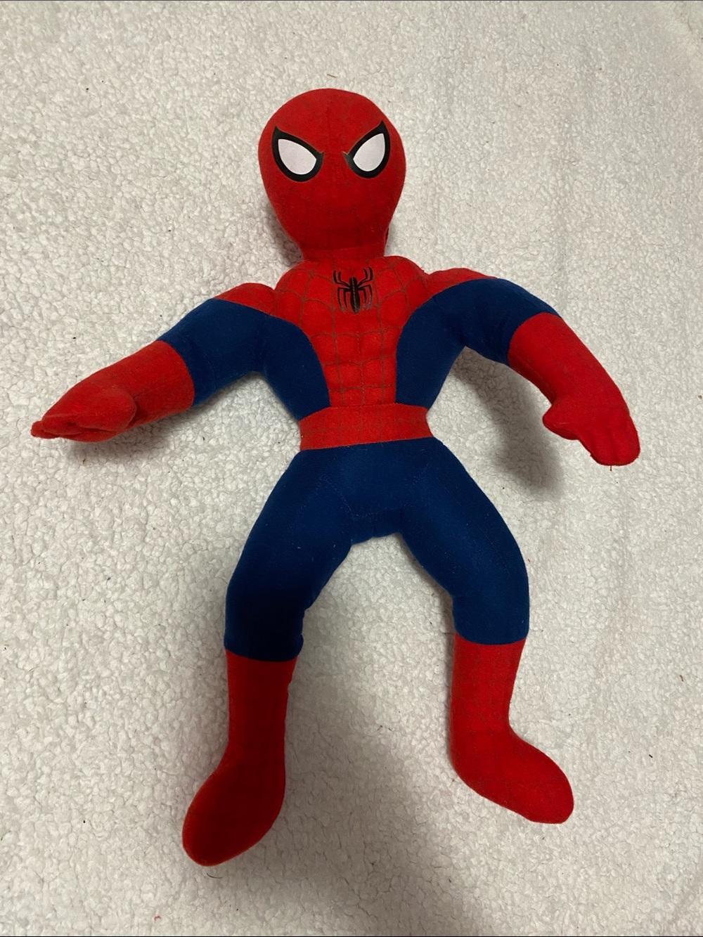 Marvel Spiderman Plush Hero Toy with secret zipper pocket on back